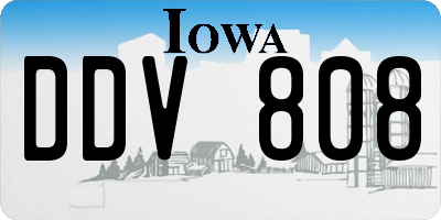 IA license plate DDV808