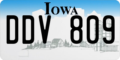 IA license plate DDV809