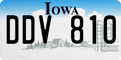 IA license plate DDV810