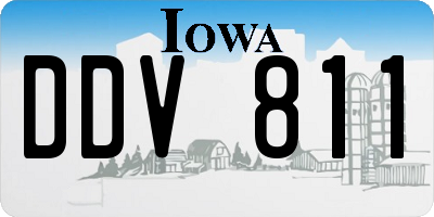 IA license plate DDV811