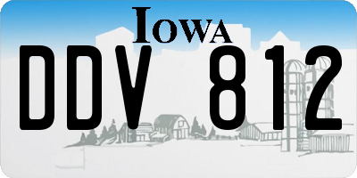 IA license plate DDV812