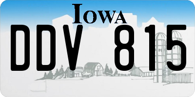 IA license plate DDV815