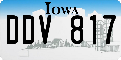 IA license plate DDV817
