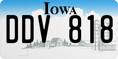 IA license plate DDV818