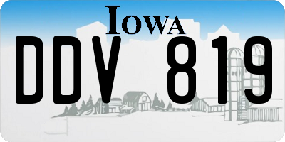 IA license plate DDV819