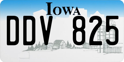 IA license plate DDV825