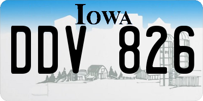 IA license plate DDV826