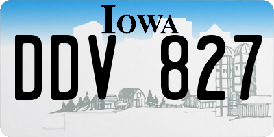 IA license plate DDV827
