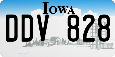 IA license plate DDV828