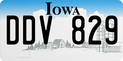 IA license plate DDV829