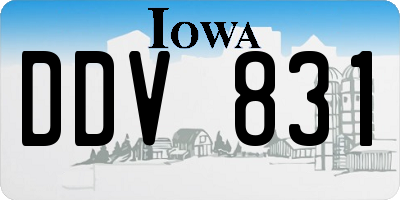 IA license plate DDV831