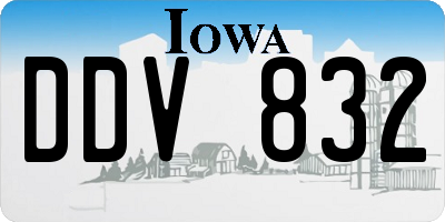 IA license plate DDV832