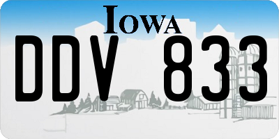 IA license plate DDV833