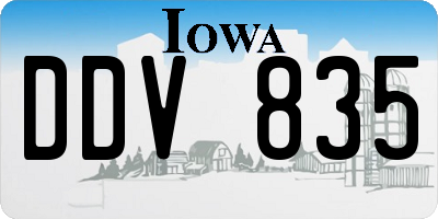 IA license plate DDV835