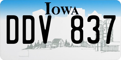 IA license plate DDV837