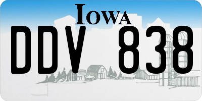 IA license plate DDV838