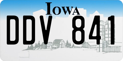 IA license plate DDV841
