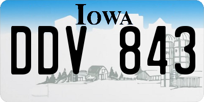 IA license plate DDV843