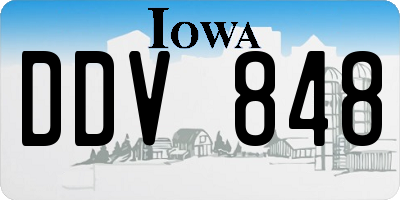 IA license plate DDV848