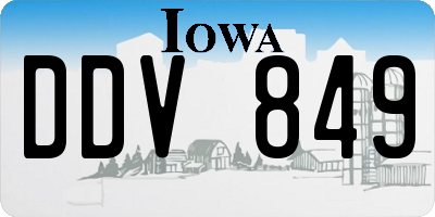 IA license plate DDV849