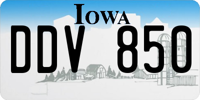 IA license plate DDV850