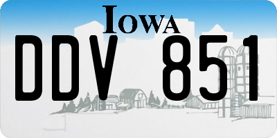 IA license plate DDV851