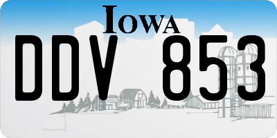 IA license plate DDV853
