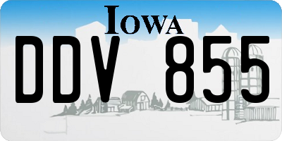 IA license plate DDV855