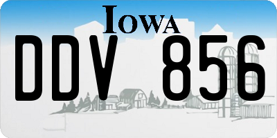 IA license plate DDV856