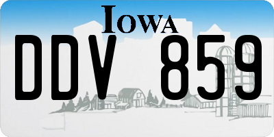 IA license plate DDV859