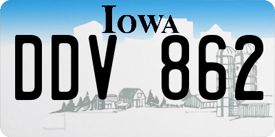 IA license plate DDV862