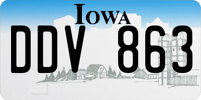 IA license plate DDV863