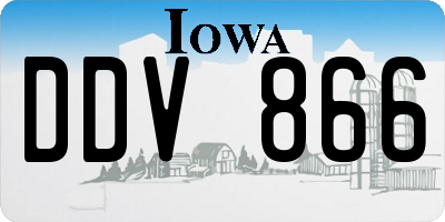 IA license plate DDV866