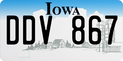 IA license plate DDV867
