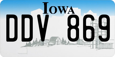 IA license plate DDV869