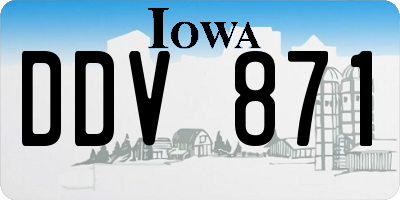 IA license plate DDV871