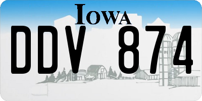 IA license plate DDV874