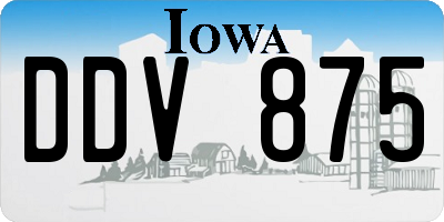 IA license plate DDV875