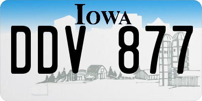 IA license plate DDV877