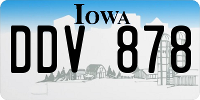 IA license plate DDV878