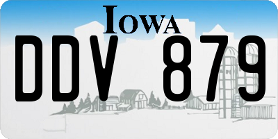 IA license plate DDV879
