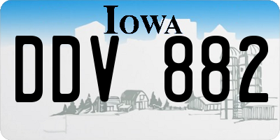 IA license plate DDV882