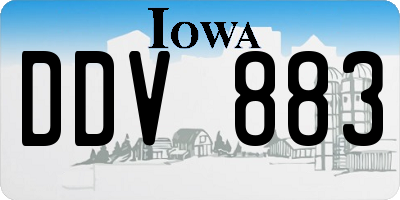 IA license plate DDV883