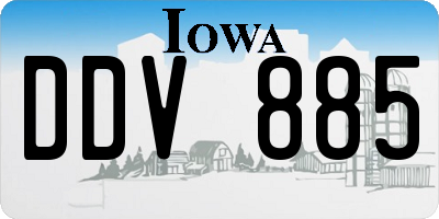 IA license plate DDV885