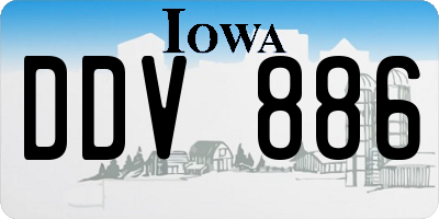 IA license plate DDV886