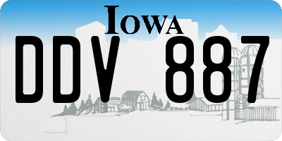 IA license plate DDV887