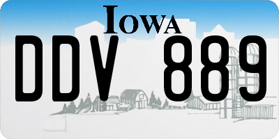 IA license plate DDV889