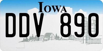 IA license plate DDV890
