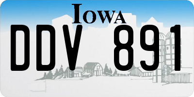 IA license plate DDV891