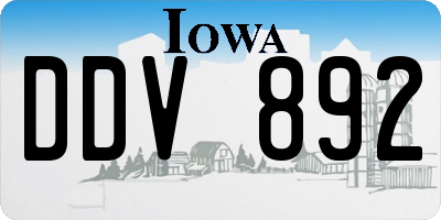 IA license plate DDV892